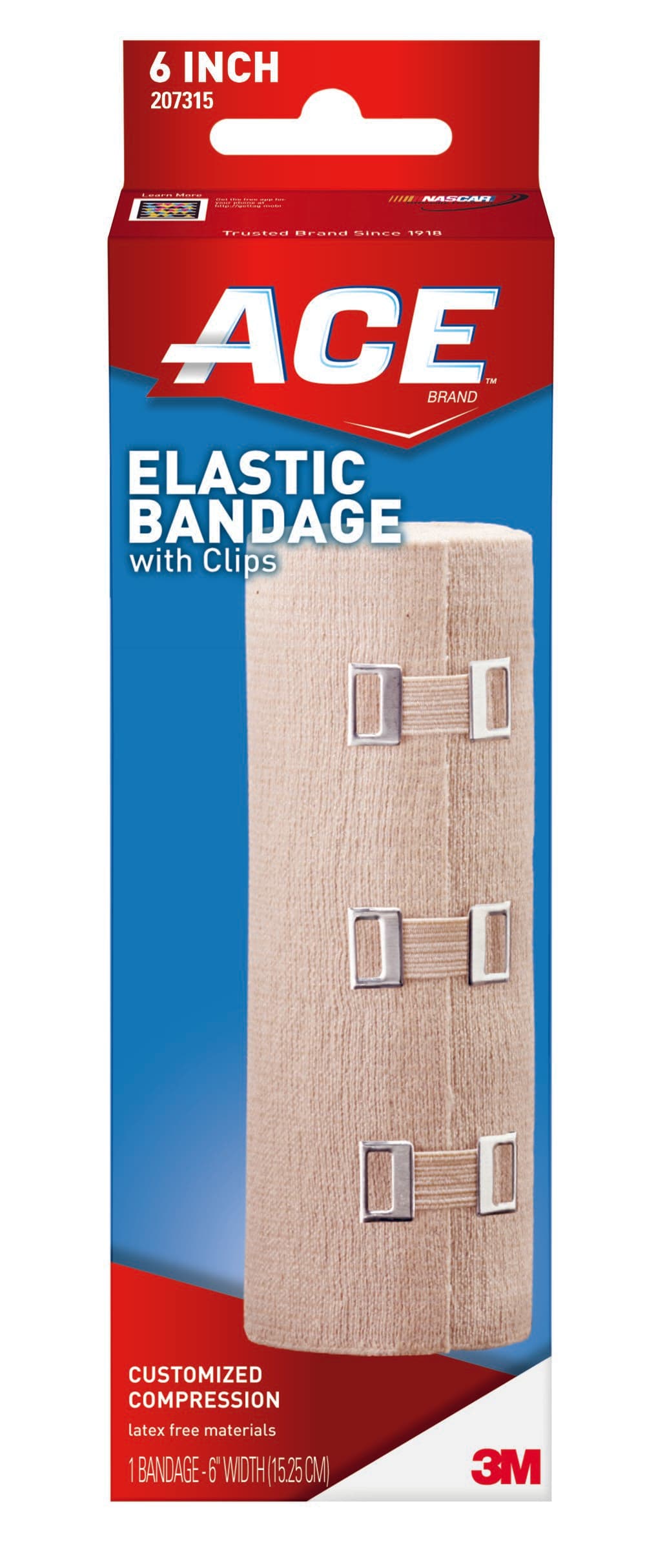 Picture of 3MTM AceTM Clip Detached Closure Elastic Bandage, 6 Inch x 5-1/3 Foot