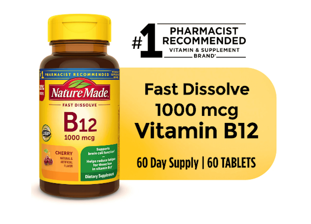 Picture of Nature Made Sugar-Free Vitamin B12 Sublingual Fast-Dissolve Tablets, 1000mcg, 60ct