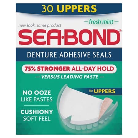 Picture of Sea Bond Secure Denture Adhesive Seals for Uppers, 30 count
