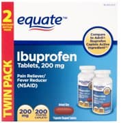 Picture of Equate 2pk Pain Reliever and Fever Reducer Ibuprofen Tablets, 200mg, 100ct