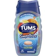 Picture of TUMS Smoothies Chewable Extra Strength Antacid Tablets for Heartburn Relief, Assorted Fruit - 60 Cou
