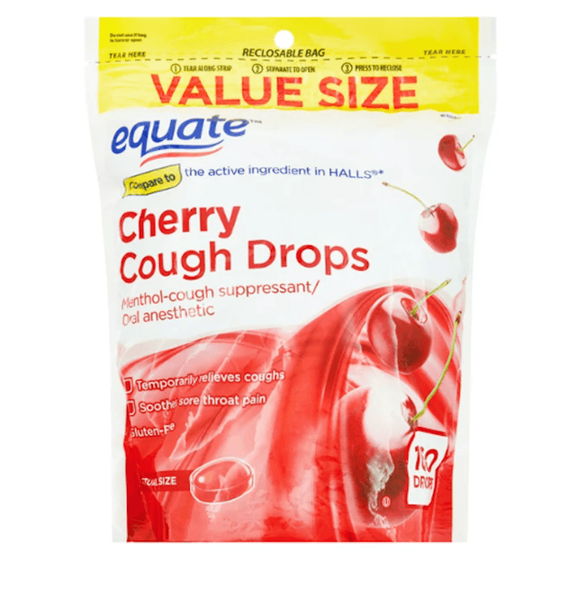 Picture of Equate Cherry Cough Drops with Menthol, 160ct