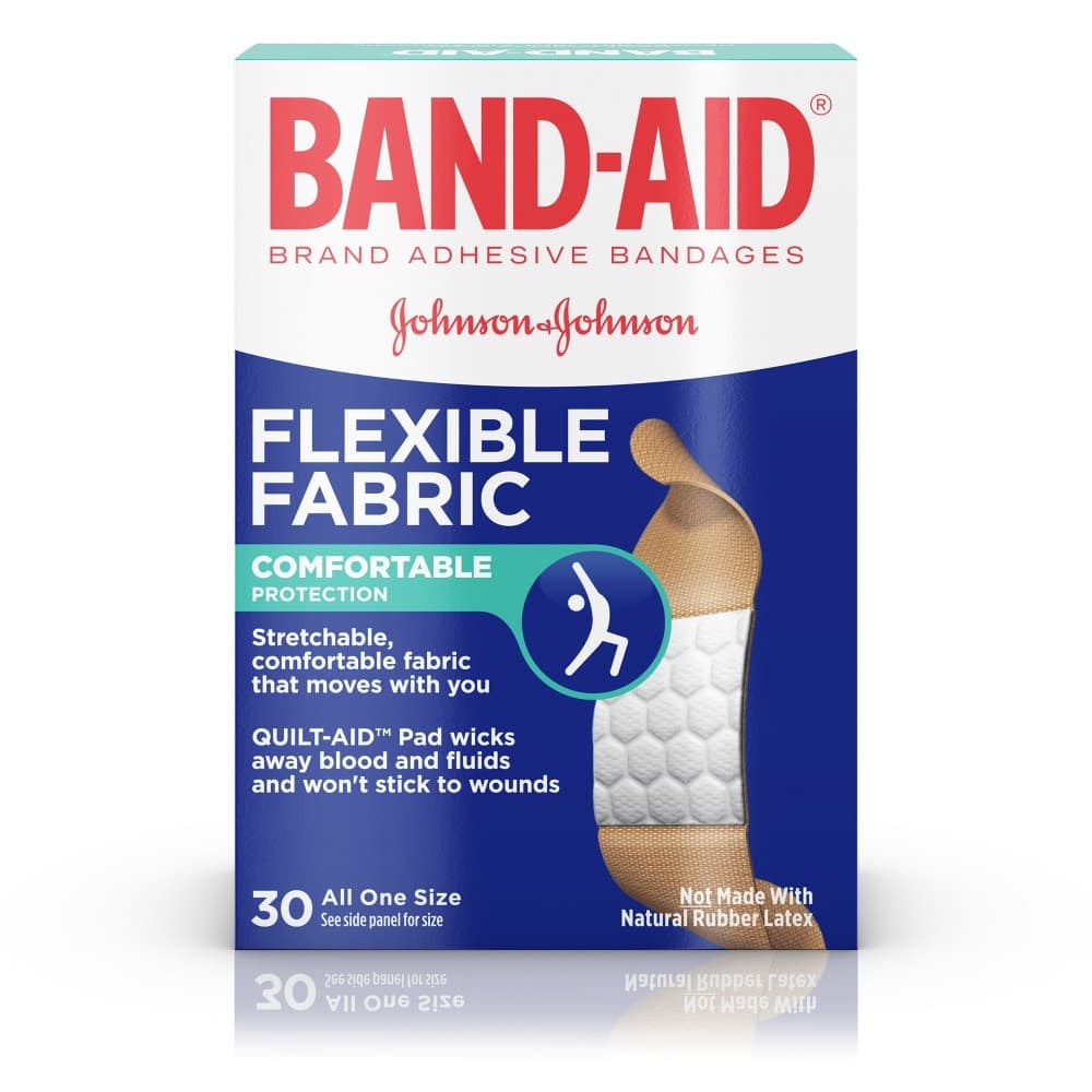 Picture of Band-Aid Brand Flexible Fabric Adhesive Bandages, All One Size, 30 Count