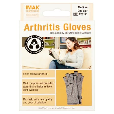Picture of Imak Unisex Arthritis Compression Glove, Fingerless, M
