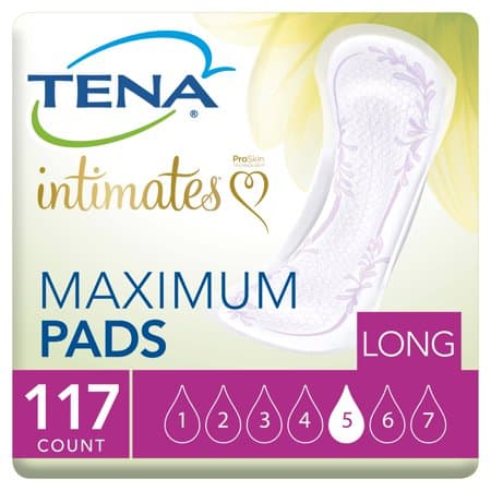 Picture of Tena Intimates Incontinence Pads/Bladder Control Pads for Women, Maximum Absorbency Long, 117 Count