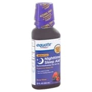 Picture of Equate Alcohol Free Berry Flavor Nighttime Sleep Aid, 12 fl oz