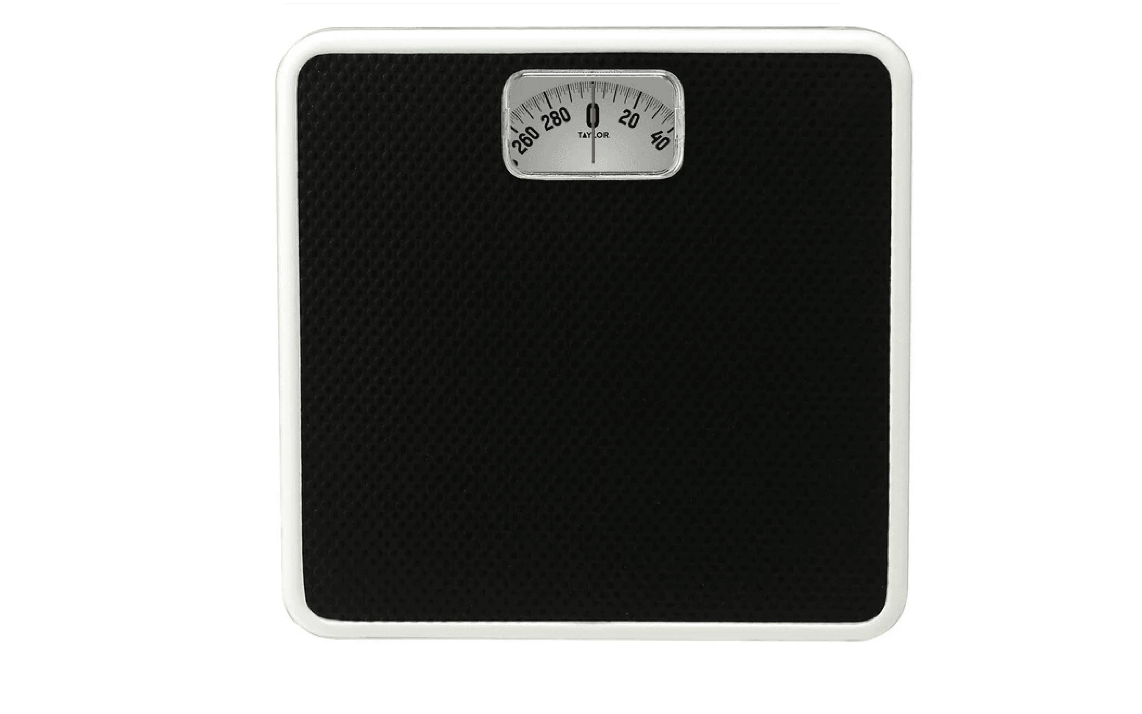 Picture of Taylor 9.8 inch x 9.8 inch 300 lb Analog Dial Bathroom Scale with Dial Display Black