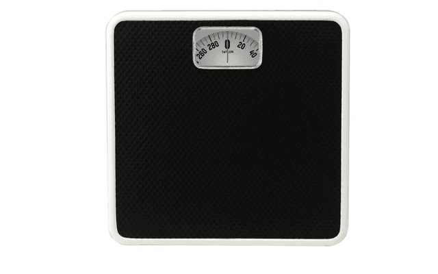 Picture of Taylor 9.8 inch x 9.8 inch 300 lb Analog Dial Bathroom Scale with Dial Display Black