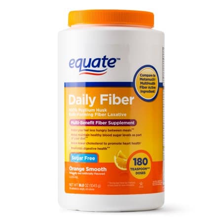 Picture of Equate Sugar-Free Daily Fiber Powder, Orange Smooth, 36.8oz