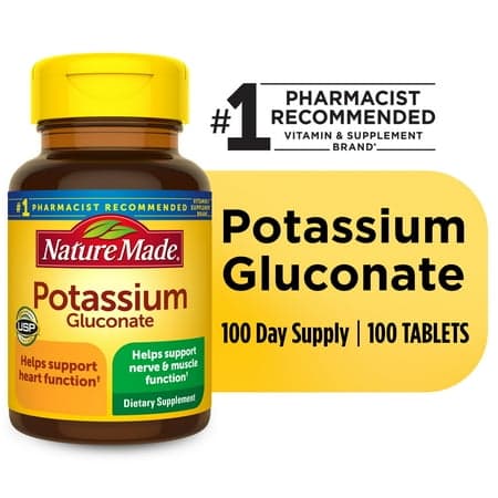 Picture of Nature Made Potassium Gluconate Tablets, 550 Mg, 100 Ct