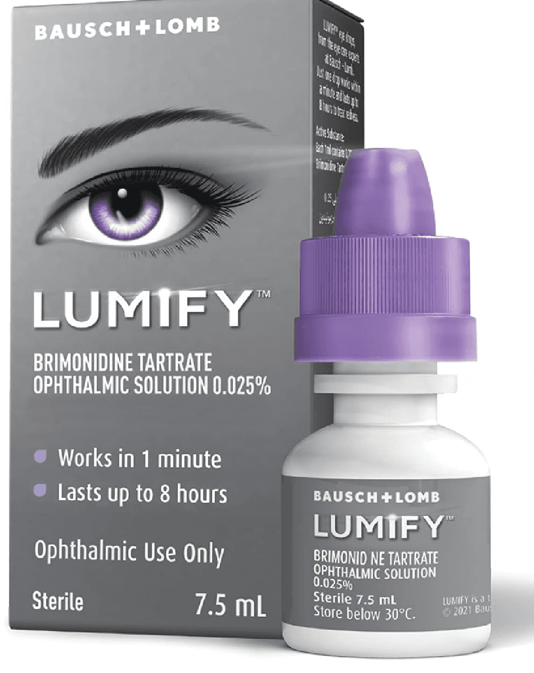 Picture of LUMIFY Redness Reliever Eye Drops from Bausch + Lomb, 0.25 Fl. Oz. (7.5 mL)