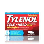 Picture of Tylenol Cold plus Head Congestion Severe Medicine Caplets, 24ct