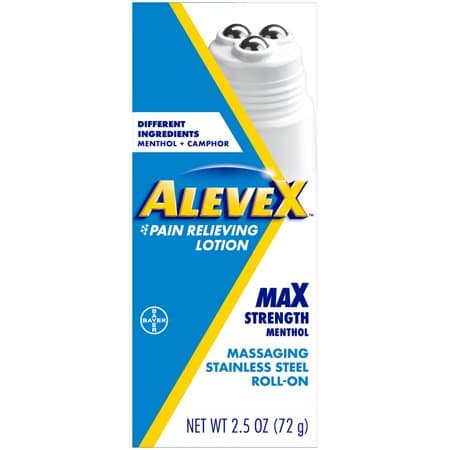 Picture of AleveX Pain Relieving Lotion with Rollerball Applicator, Topical Pain Reliever, 2.5oz