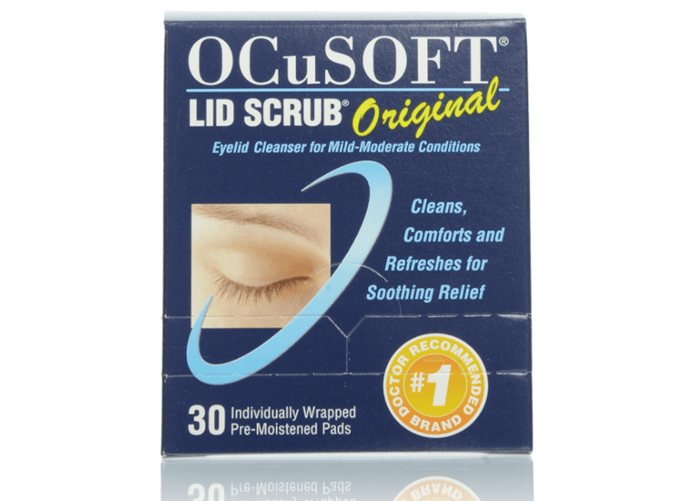 Picture of OCuSOFT Lid Scrub, Original Eyelid Cleanser Pre-Moistened Pads, 30ct