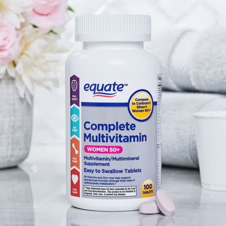 Picture of Equate Women's 50+ Complete Multivitamin, Multimineral Supplement Tablets, 100ct