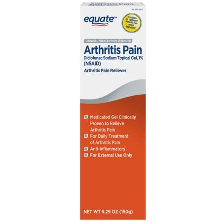 Picture of Equate Arthritis Pain Reliever, Diclofenac Sodium Gel, 5.29oz