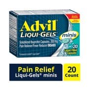 Picture of Advil Liqui-Gels minis Pain Reliever and Fever Reducer, Ibuprofen 200mg for Pain Relief - 20 Liquid