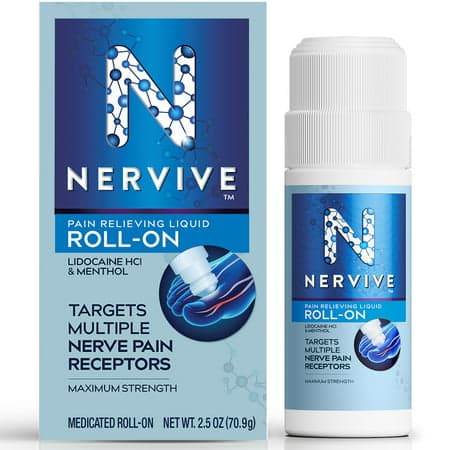 Picture of Nervive Nerve Care, Pain Relieving Roll On, Max Strength Topical Pain Relief, 2.5 oz