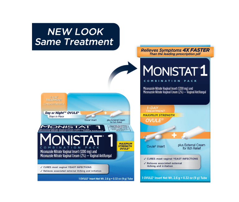 Picture of Monistat 1 Day Yeast Infection Treatment, Miconazole Ovule Insert & External Anti-Itch Cream