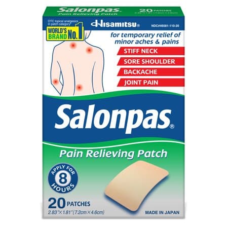 Picture of Salonpas Pain Relieving Patch, 8-Hour Pain Relief, 20 Patches