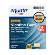 Picture of Equate Nicotine Uncoated Gum 4 mg, Original Flavor, 220 Count