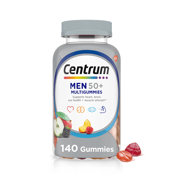 Picture of Centrum Multigummies Mens 50 Plus Gummy Vitamins, Multivitamin Supplement, Assorted Fruit Flavor
