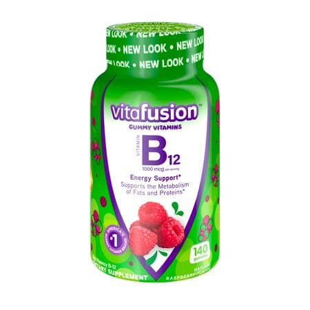 Picture of vitafusion Vitamin B12 Gummies, Raspberry, 1000mcg, 140ct