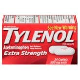 Picture of Tylenol Extra Strength Pain Reliever and Fever Reducer Acetaminophen Caplets, 500mg, 24ct