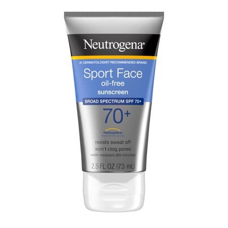 Picture of Neutrogena Sport Face Sunscreen SPF 70+, Oil-Free Facial Sunscreen Lotion with Broad Spectrum UVA/UV
