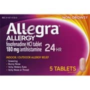 Picture of Allegra 24 Hour Allergy Relief Antihistamine Tablets, 5ct