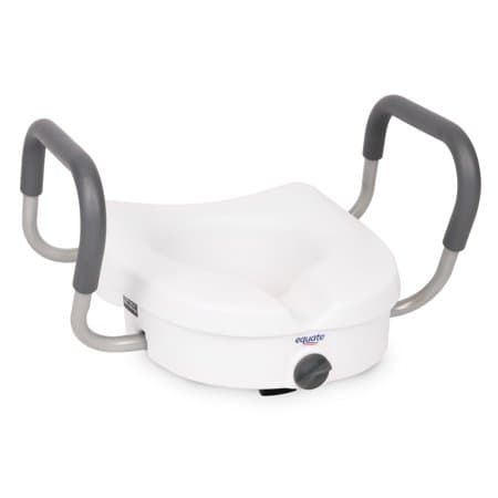 Picture of Equate Raised Toilet Seat with Handles, 5" Toilet Seat Riser with Arms, Fits Most Toilets