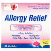 Picture of Quality Plus Allergy Relief Minitabs, 36 count