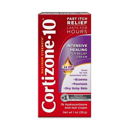 Picture of Cortizone-10 Maximum Strength Intensive Healing Itch Relief Cream, 1% Hydrocortisone, Fast-Acting, Anti-Itch Cream for Bug Bites, Rash, Eczema, Psoriasis, Poison Ivy, Oak, Sumac & More, 1 oz