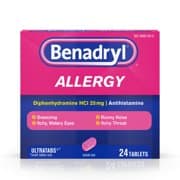 Picture of Benadryl Ultratabs Antihistamine Cold & Allergy Relief Tablets, 24 Count