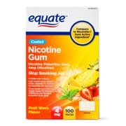 Picture of Equate Coated Nicotine Polacrilex Gum 4 mg (nicotine), Fruit Flavor, 100 Count