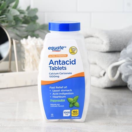 Picture of Equate Ultra Strength Antacid Chewable Peppermint Tablets, 1000 mg, 160 Count