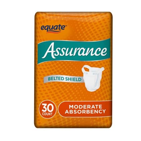 Picture of Assurance Unisex Incontinence Belted Shield, Moderate Absorbency (30 Count)