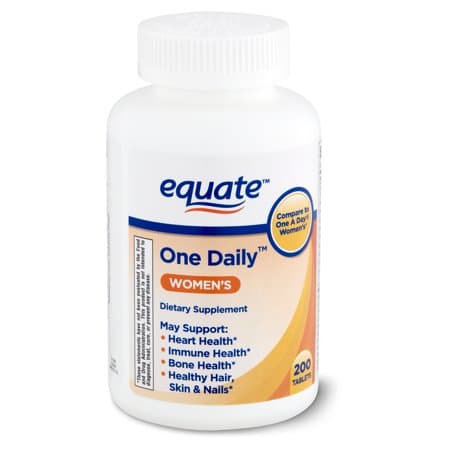 Picture of Equate One Daily Women's Tablets Multivitamin/Multimineral Supplement, 200 Count