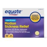 Picture of Equate Less-Drowsy Motion Sickness Relief Tablets, 25 mg, 8 count