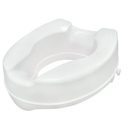 Picture of Drive Medical Raised Toilet Seat with Lock, White, 4"