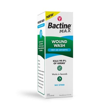 Picture of Bactine MAX Wound Wash First Aid Antiseptic, 8 fl oz Liquid