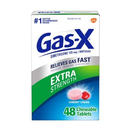 Picture of Gas-X Extra Strength Gas Relief Simethicone Chewable Tablets, Cherry Creme, 125mg, 48ct