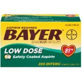 Picture of Bayer Pain Reliever Low Dose Aspirin Safety Enteric Coated Tablets, 81mg, 200ct