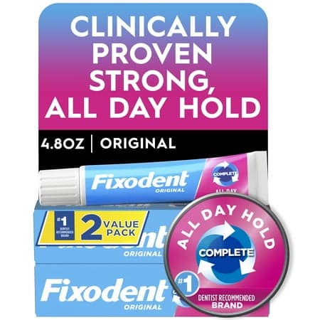Picture of Fixodent Complete Original Denture Adhesive Cream, 2.4 oz TWIN