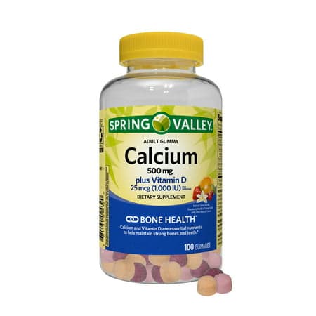 Picture of Spring Valley Calcium plus Vitamin D Gummies, 500mg, 100ct