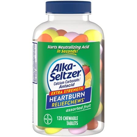 Picture of Alka Seltzer Extra Strength Heartburn Relief Calcium Carbonate Antacid Tablets, 120ct