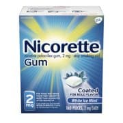 Picture of Nicorette Nicotine Gum to Stop Smoking, 2mg, White Ice Mint, 160 Count