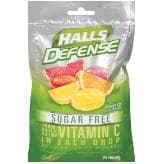 Picture of HALLS Defense Sugar-Free Vitamin C Drops, Assorted Citrus, 25ct