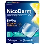Picture of NicoDerm CQ Nicotine Patch, Clear, Step 1 to Quit Smoking, 21mg, 7 Count