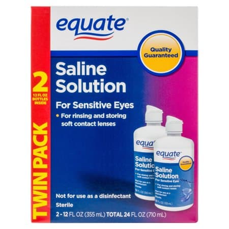 Picture of Equate 2pk Saline Solution For Sensitive Eyes, 12fl oz